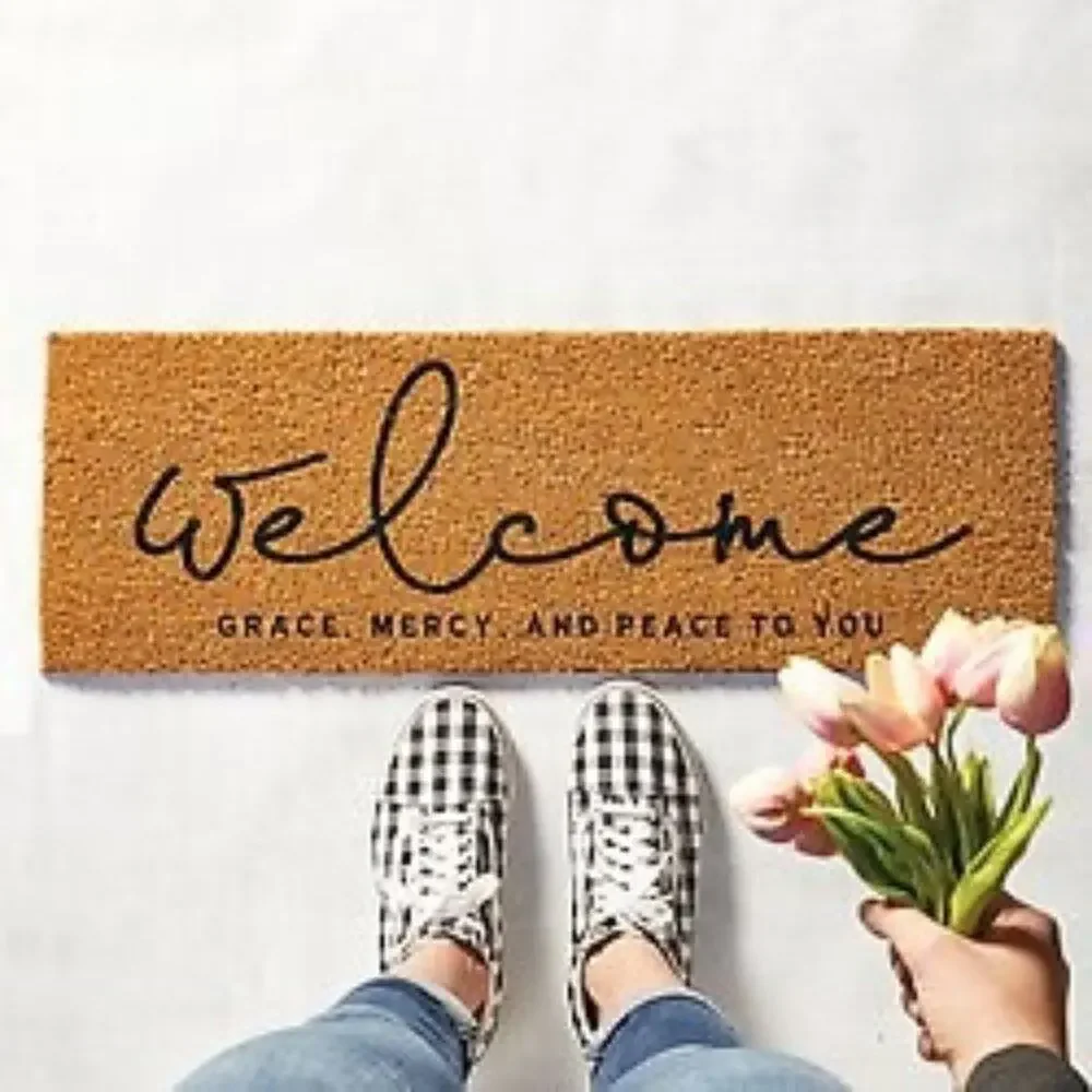 ❤️NWT❤️Door Mat - Welcome Grace Mercy Peace to You